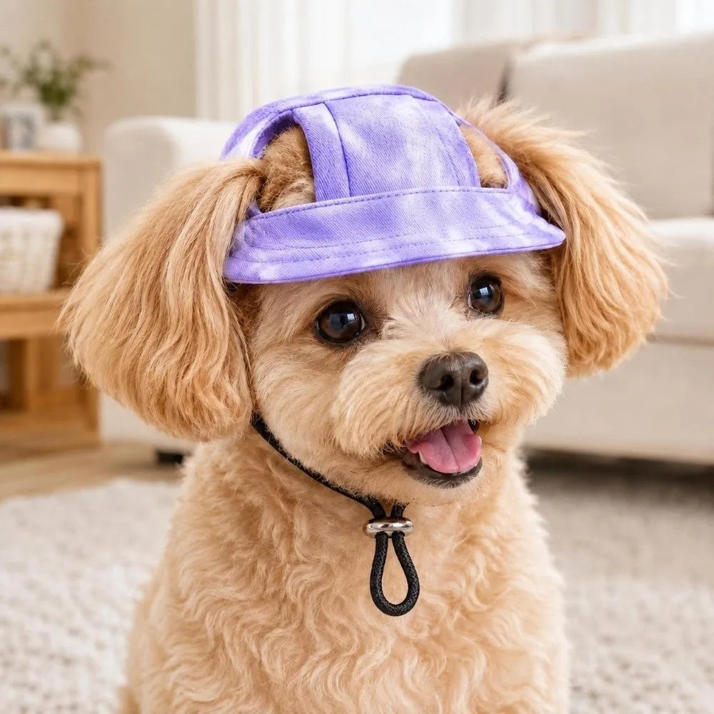 Adjustable Pet Baseball Cap – Breathable Dog Sun Hat with Ear Holes Pet Sun Hat Nixie