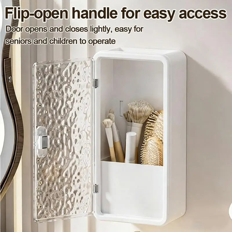 Wall Mounted Bathroom Toothbrush & Toiletry Organizer