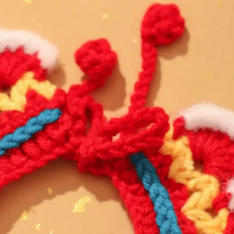 Lion Dance Cat Tie Collar – Chinese New Year Knit Pet Scarf Pet Collar Scarf Nixie