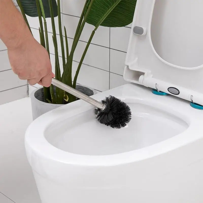 Stainless Steel Toilet Brush Set with Holder & Soft Bristles Toilet Brush Set Nixie