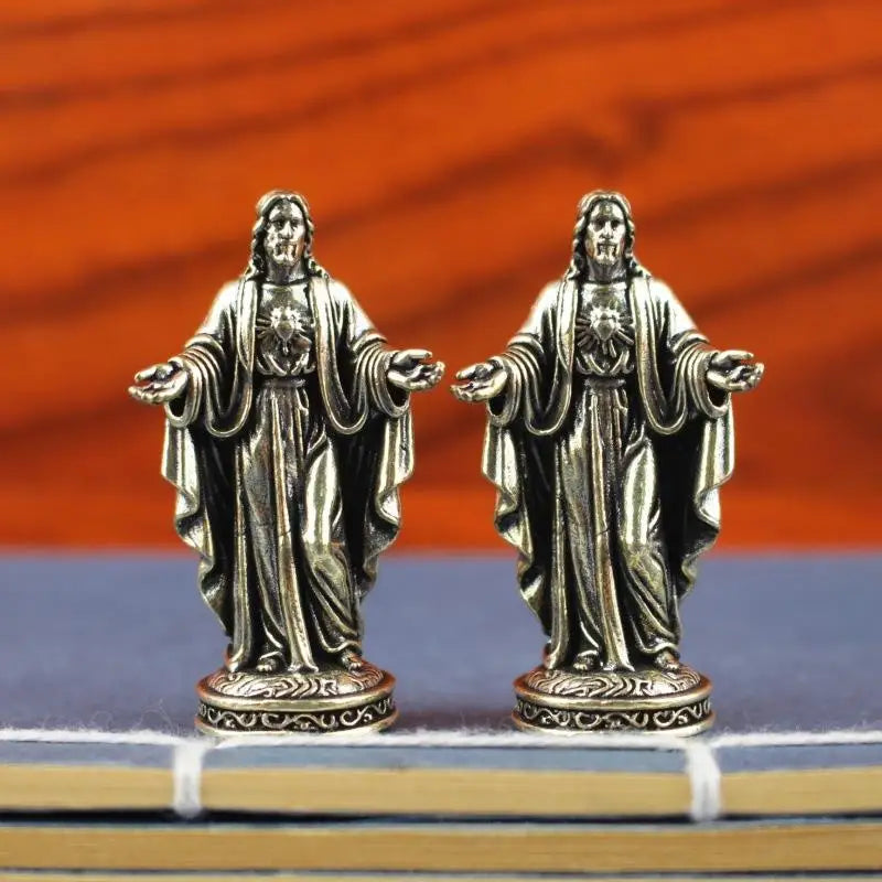 Handmade Brass Deity Figurine Vintage Tibetan Desktop Ornament Brass Deity Figurine Nixie Default Title