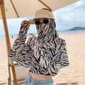Women's UV Protection Shawl with Face Cover & Long Sleeves Sun Protection Shawl Nixie One Size A
