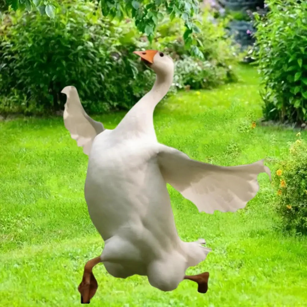 Acrylic 2D White Goose Garden Stake – Funny Lawn Decor Garden Lawn Stake Nixie