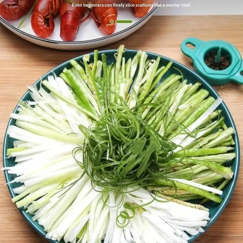 Green Onion Shredder – BPA-Free Stainless Steel Vegetable Slicer Vegetable Shredder Nixie