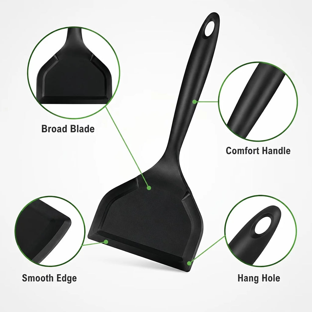 Wide Blade Silicone Spatula – Non-Stick Omelet Cooking Tool Silicone Spatula Nixie