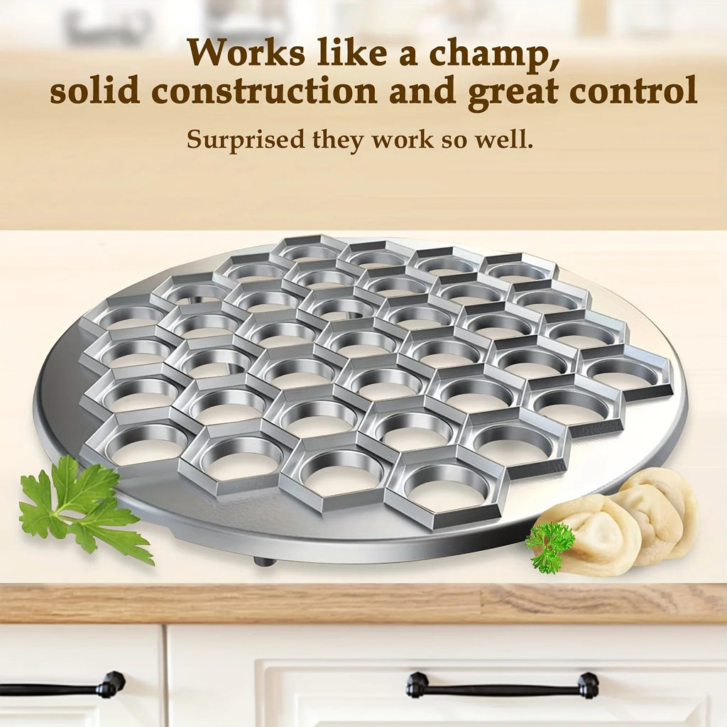37-Hole Aluminum Dumpling & Ravioli Maker Press Mold Pasta & Dumpling Mold Nixie