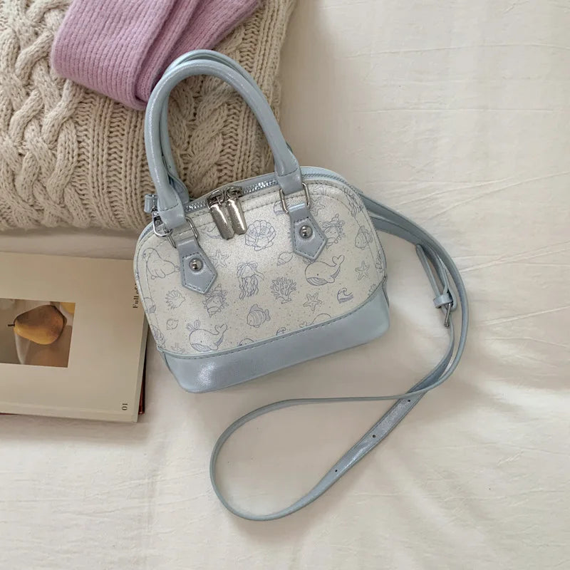 Women's Mini Shell Crossbody Bag | Animal Print PU Handbag