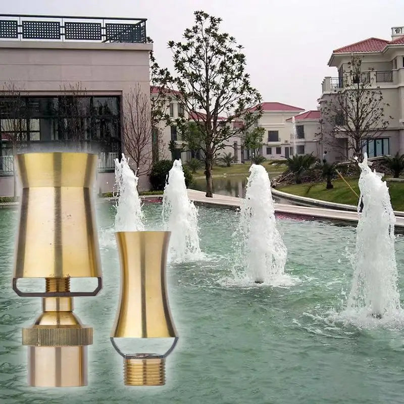 Brass Cedar Tower Ice Fountain Nozzle – Pool Water Feature Fountain Nozzle Nixie