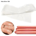 Food Grade Plastic Sausage Casing 5M/10M | Clear & Heat Safe Sausage Casing Nixie Wide 50mm-10M