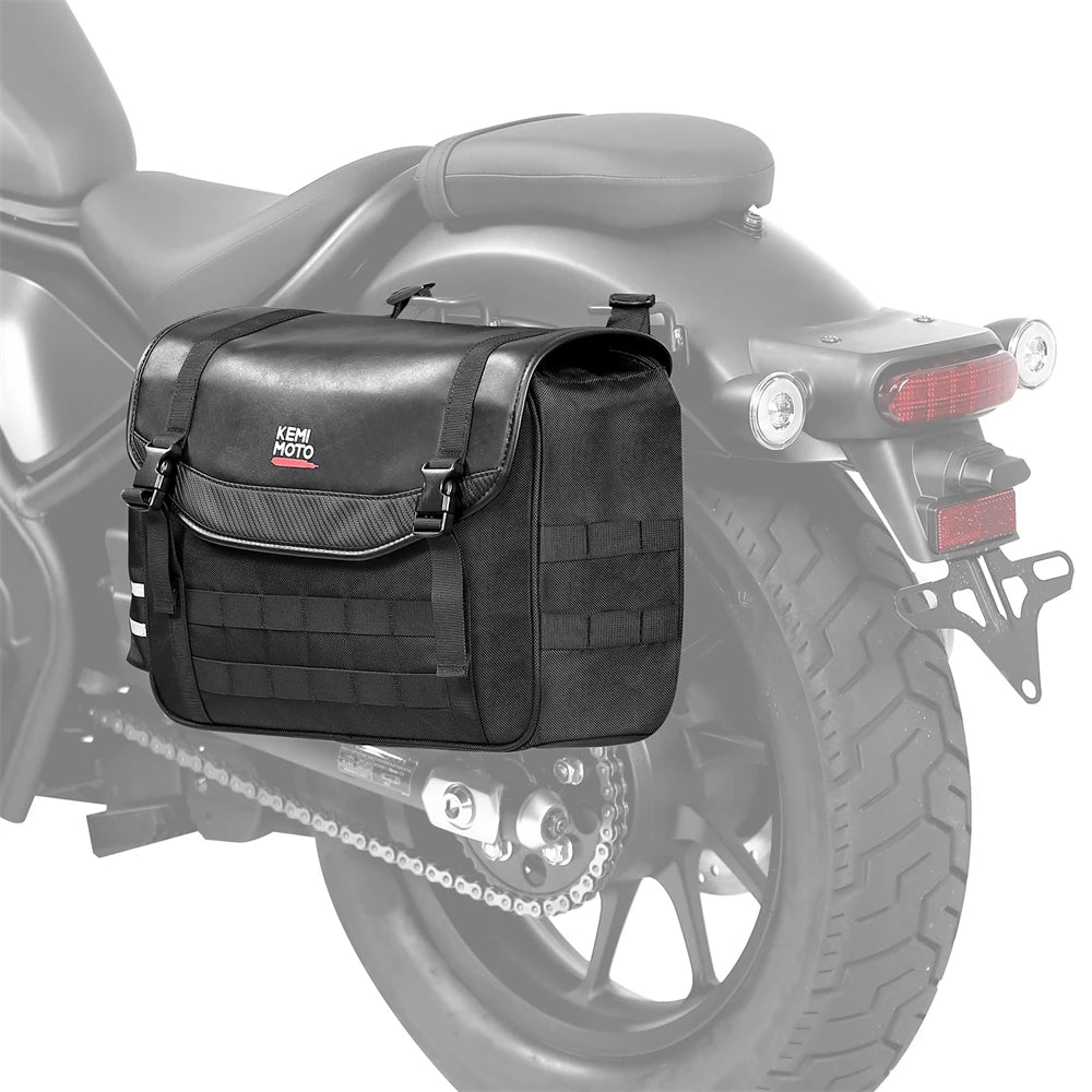 KEMITOUR Motorcycle Saddlebag 8L 12L 15L Universal Side Bag Motorcycle Saddlebag Nixie