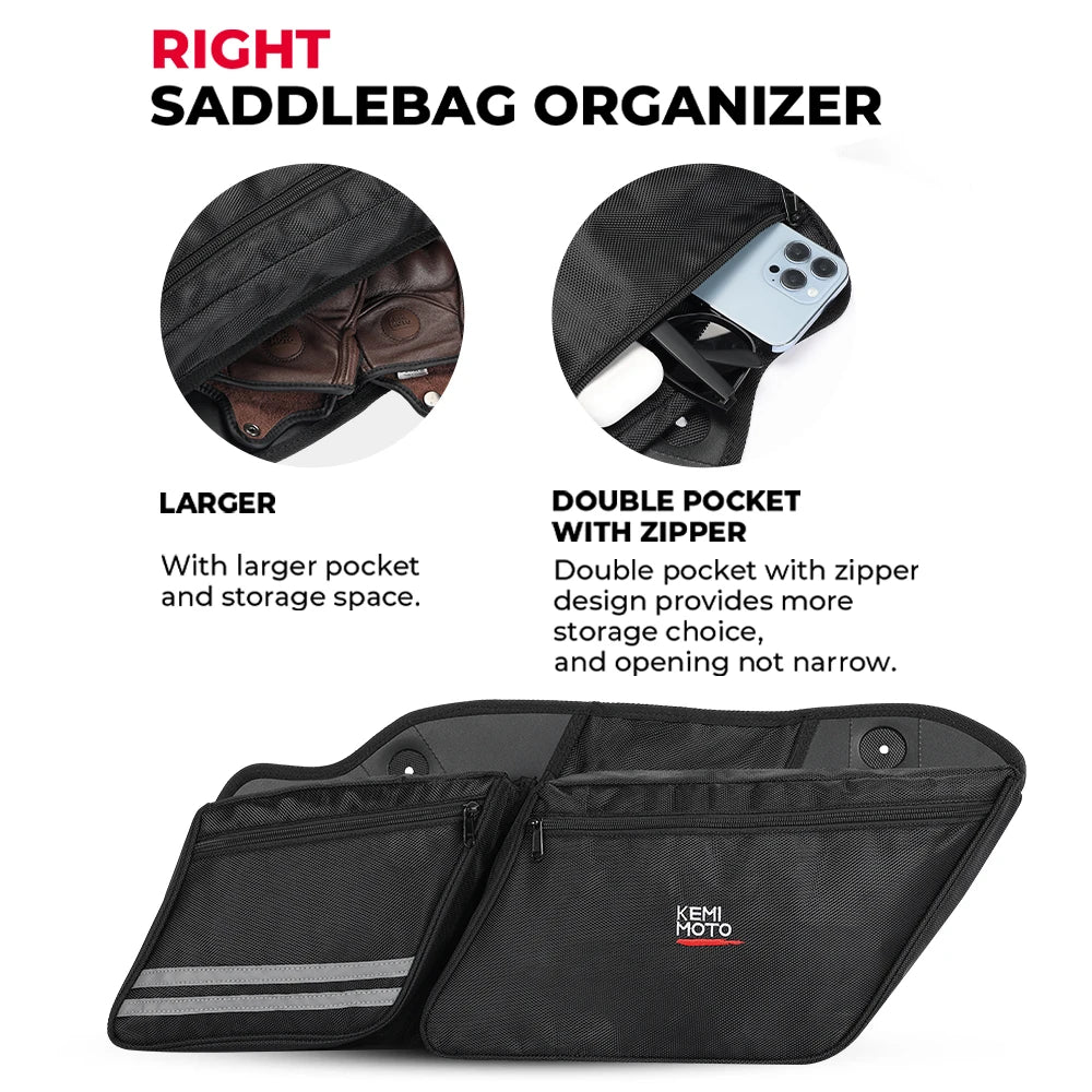 Motorcycle Saddlebag Organizers for Touring Models 2014–2023 Saddlebag Organizer Liner Nixie
