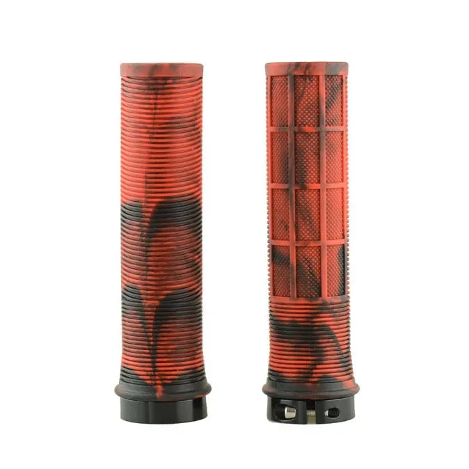 Lock-On MTB Bicycle Bar Grips – Anti-Slip TPR Bike Handles Bicycle Handlebar Grips Nixie Black-Red
