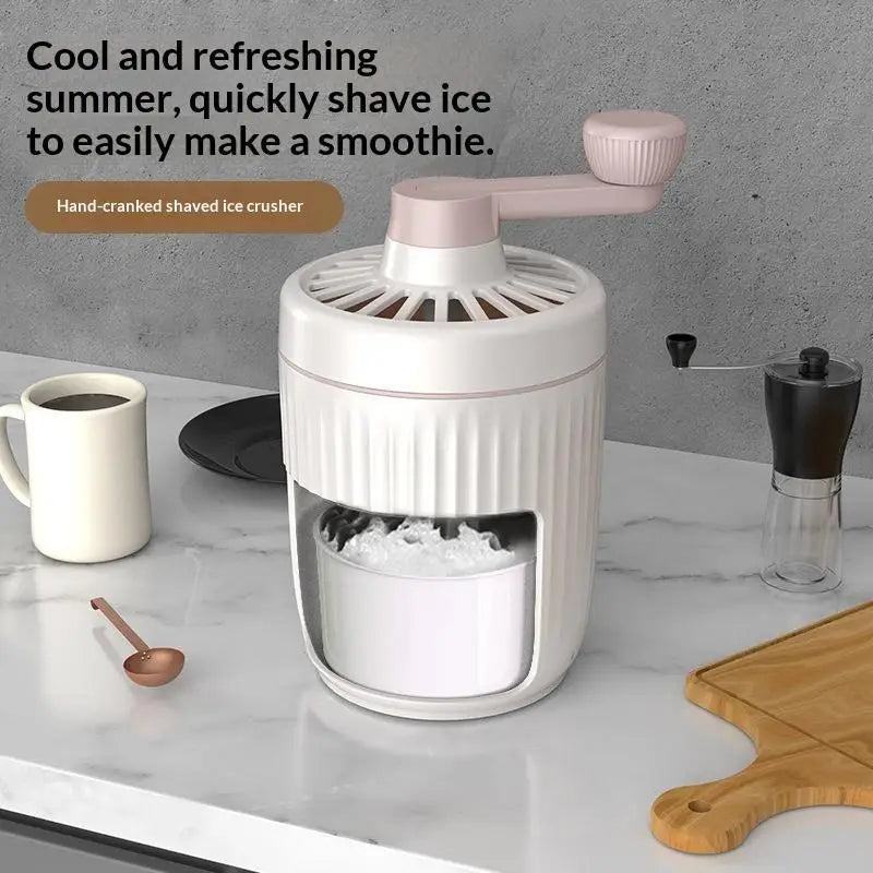 Manual Hand Crank Ice Shaver – BPA-Free Slushie Maker Manual Ice Shaver Nixie