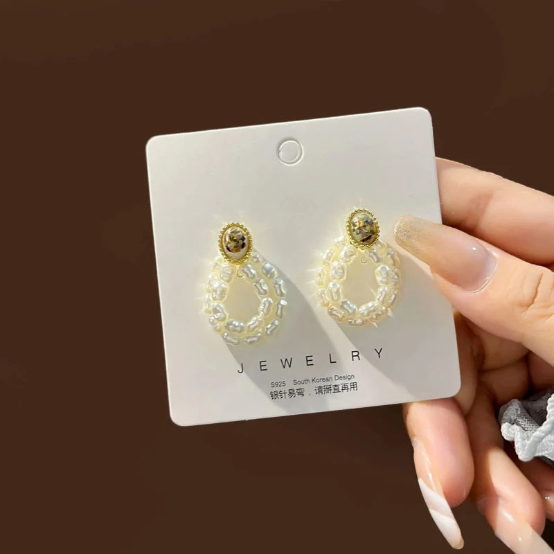 Minimalist Diamond Heart Drop Earrings – 14K Gold Plated Drop Earrings Nixie