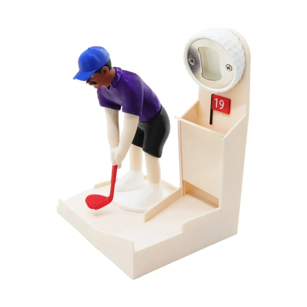 Golf Bottle Opener 3D Figurine with Scoreboard & Cap Launcher