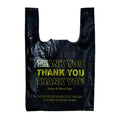 50Pcs Heavy Duty Plastic Grocery Bags with Handles – Thank You Plastic Shopping Bags Nixie S Black