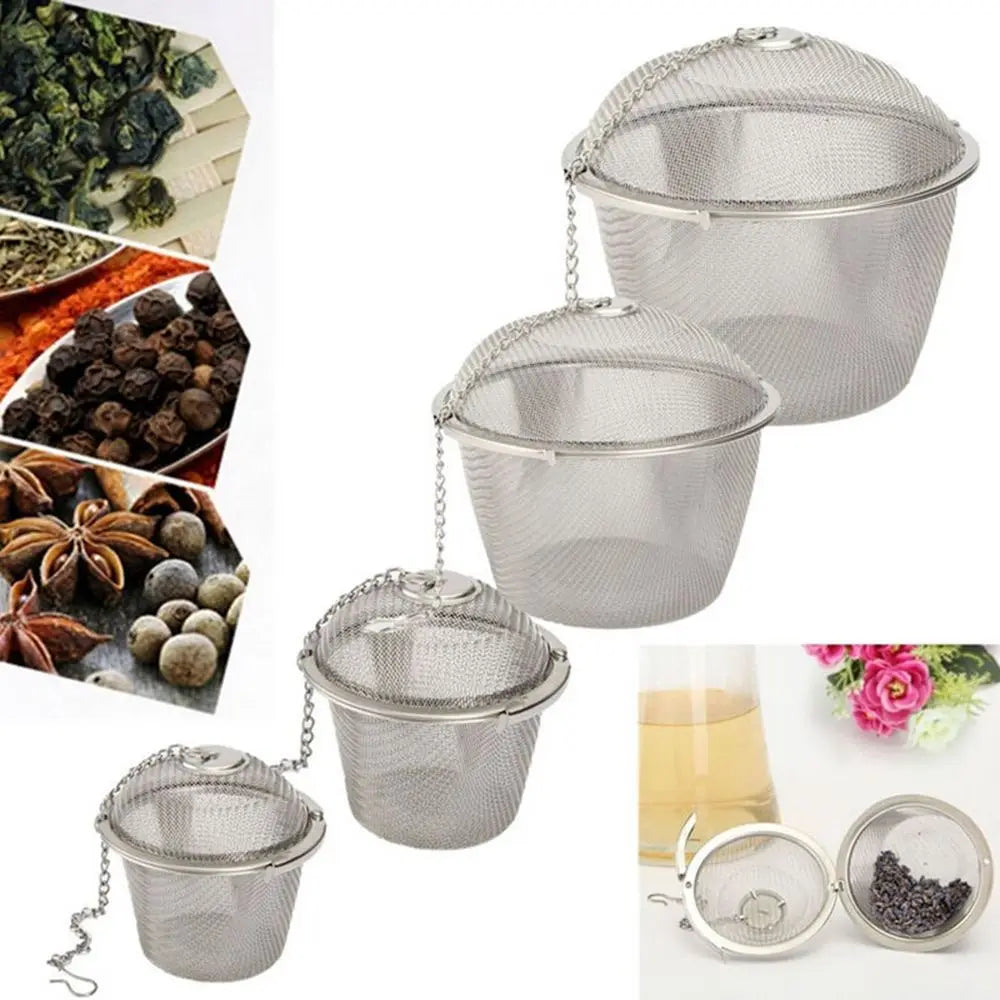 Stainless Steel Tea Ball Infuser – Loose Leaf & Herbal Mesh