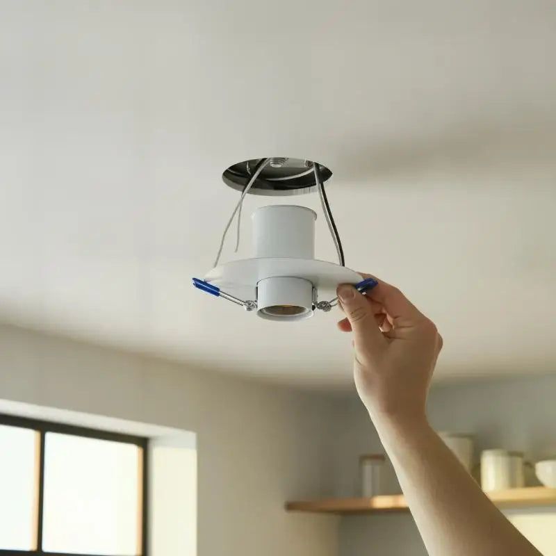 E27 Ceramic Light Socket with Metal Cap & Spring Bracket