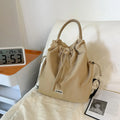 Nixie Large Canvas Drawstring Backpack – Women's Travel Tote Canvas Drawstring Backpack Nixie Khaki
