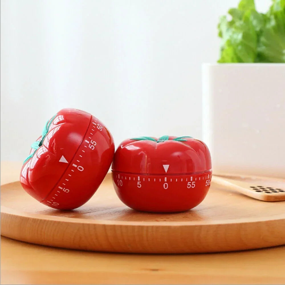 Tomato Mechanical Kitchen Timer – Pomodoro Countdown Clock