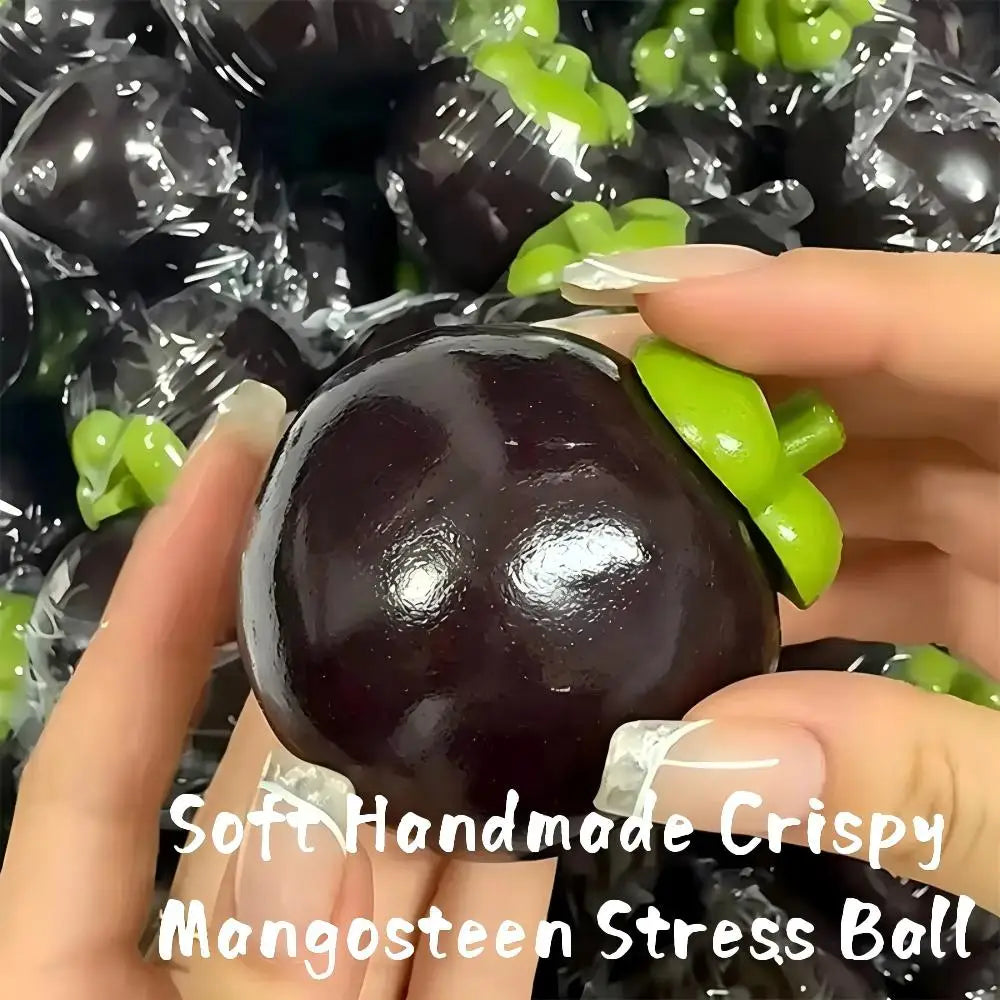 Mangosteen Squishy Squeeze Toy – Glitter Fidget Ball Gift Squishy Fidget Toy Nixie