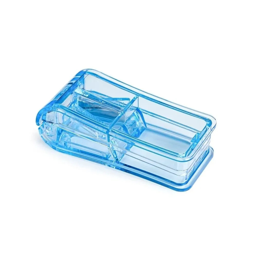 Portable 2-in-1 Pill Cutter & Medicine Storage Box Pill Cutter Organizer Nixie Blue