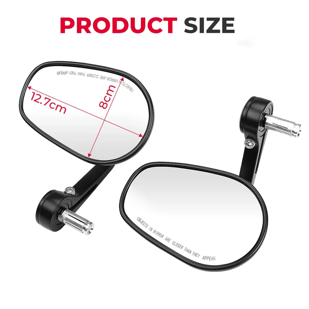 KEMITOUR 22mm Motorcycle Bar End Mirrors E24 Certified 360° Motorcycle Bar End Mirrors Nixie