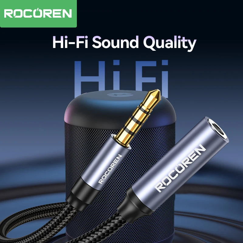 Rocoren 3.5mm AUX Audio Extension Cable Male to Female AUX Audio Cable Nixie