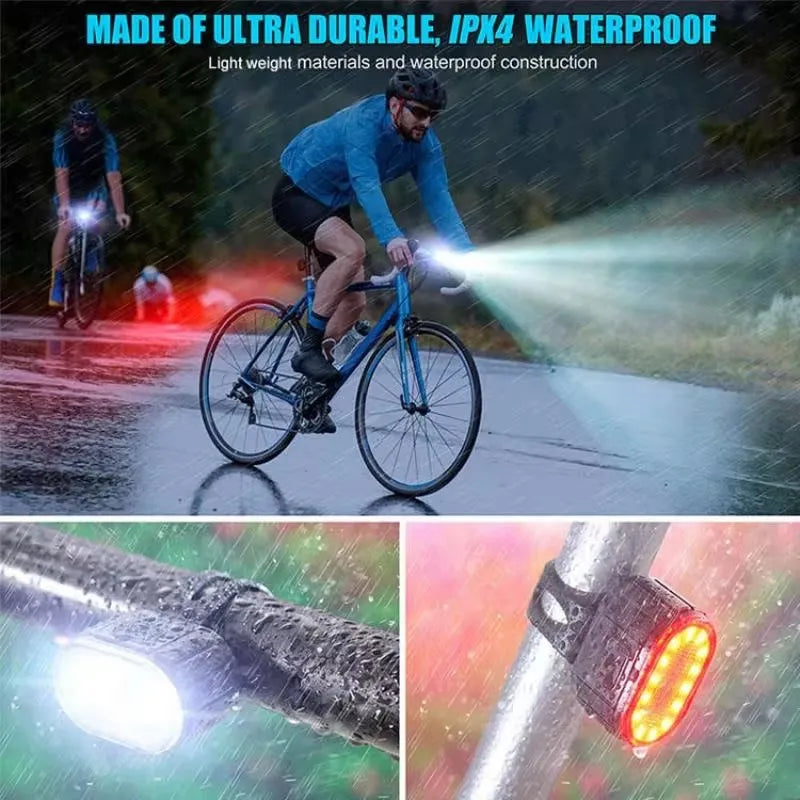 USB Rechargeable Front & Rear Bike Light Set – IPX4 Bicycle Light Set Nixie