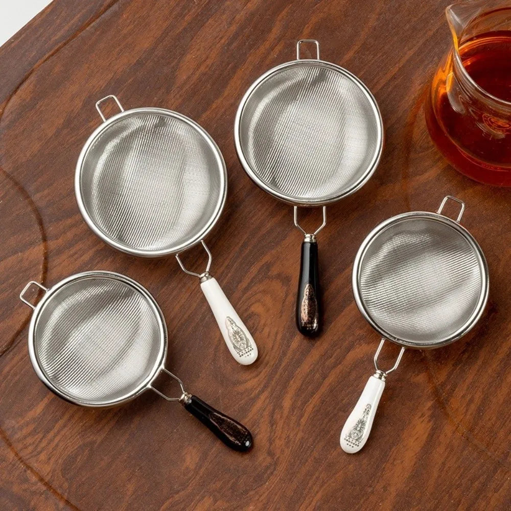 304 Stainless Steel Fine Mesh Strainer with Long Handle Kitchen Mesh Strainer Nixie