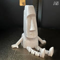 3D Printed Moai Statue – Movable Joints Collectible Figurine Collectible Figurine Nixie A5