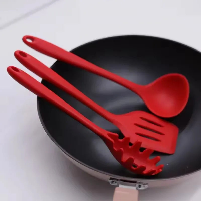 10-Piece Silicone Kitchen Utensils Set – Non-Stick Cooking Tools Kitchen Utensil Set Nixie