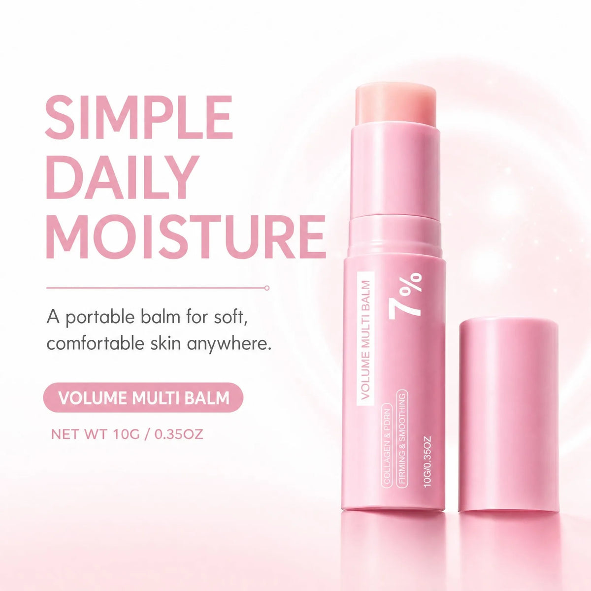 7% PDRN Pink Collagen Multi Balm – Face, Lip & Eye Moisturizer Collagen Balm Stick Nixie