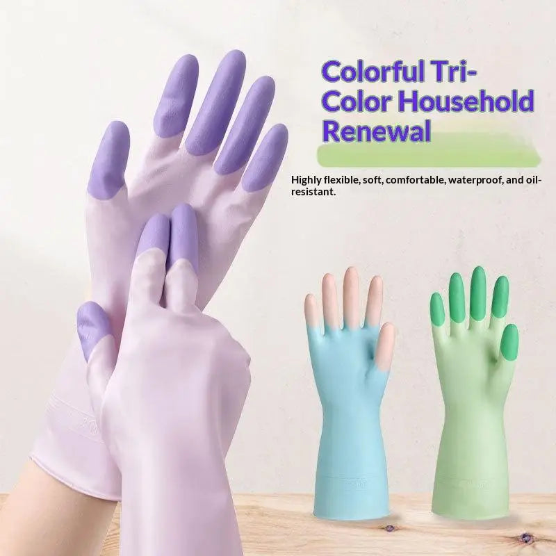 Silicone Dishwashing Gloves – Anti-Slip, Long & Reusable Dishwashing Gloves Nixie
