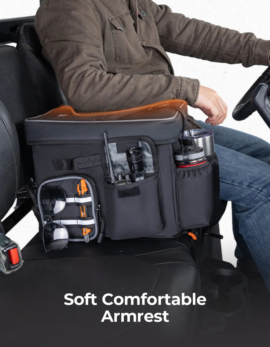 KEMIMOTO 18L UTV Center Seat Storage Box – Water Resistant UTV Seat Storage Bag Nixie