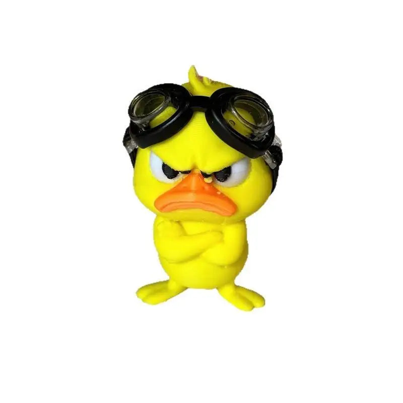 Funny Yellow Duck Statue – 3D Printed Resin Home & Car Decor Novelty Figurine Nixie