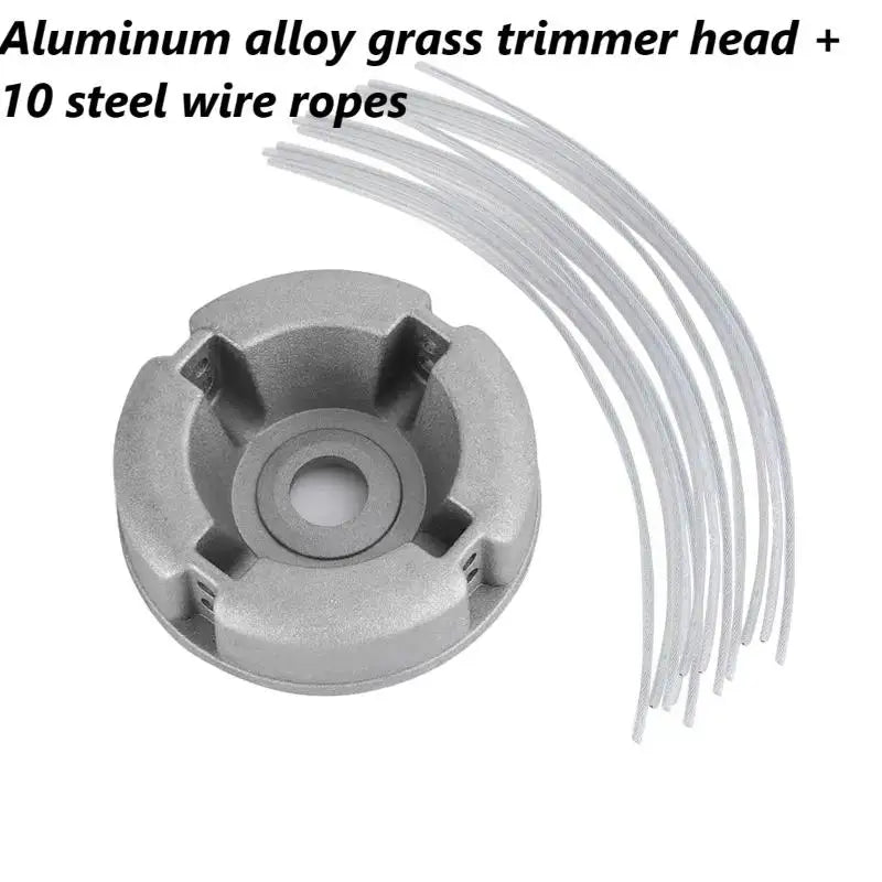 Aluminum Alloy Grass Trimmer Head with Steel Wire Lines Trimmer Head Replacement Nixie A2