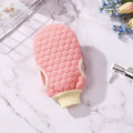 Double-Sided Exfoliating Bath Glove Scrub Mitt for Shower Exfoliating Bath Mitt Nixie Pink