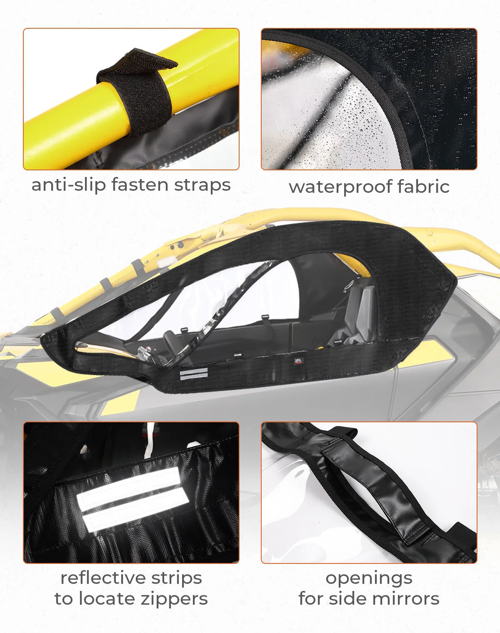 Soft Upper Door Kit for Can-Am Maverick R 2024–2025 | TPU Mesh UTV Soft Door Kit Nixie