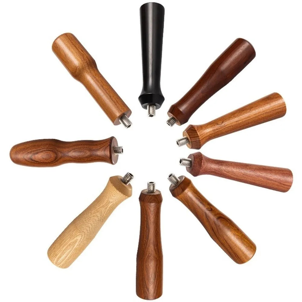 M10 Revolving Solid Wood Portafilter Handle 51/53/58mm Portafilter Handle Nixie