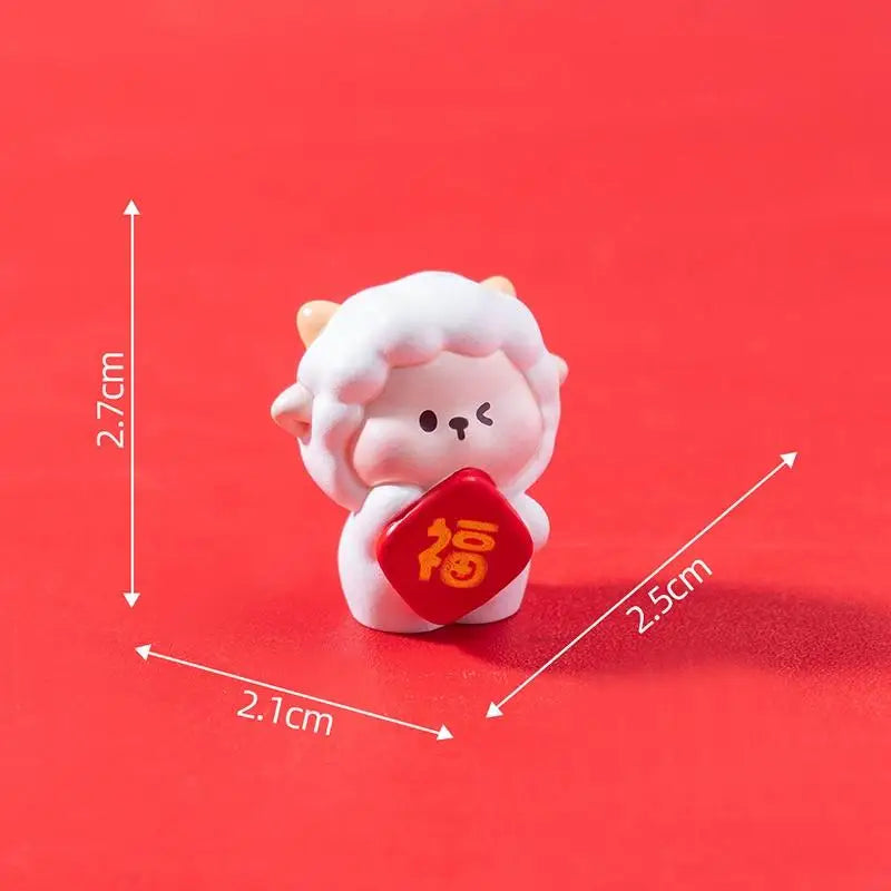 2027 Year of the Sheep Resin Figurine Set – Chinese New Year