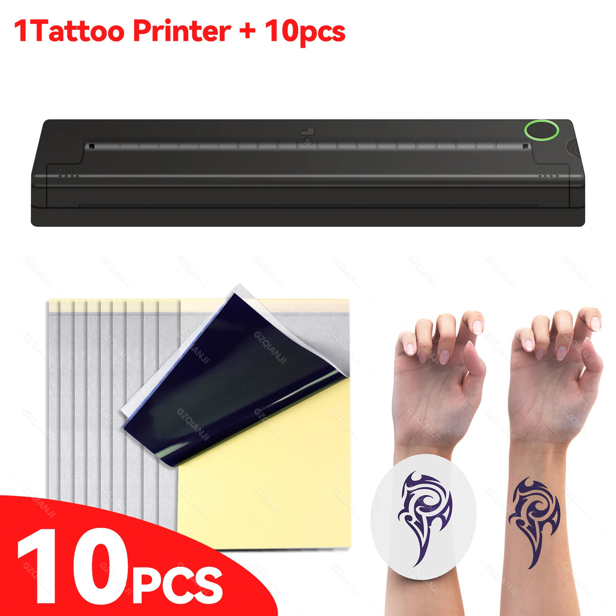 INSTOFC Mini A4 Wireless Bluetooth Tattoo Stencil Printer