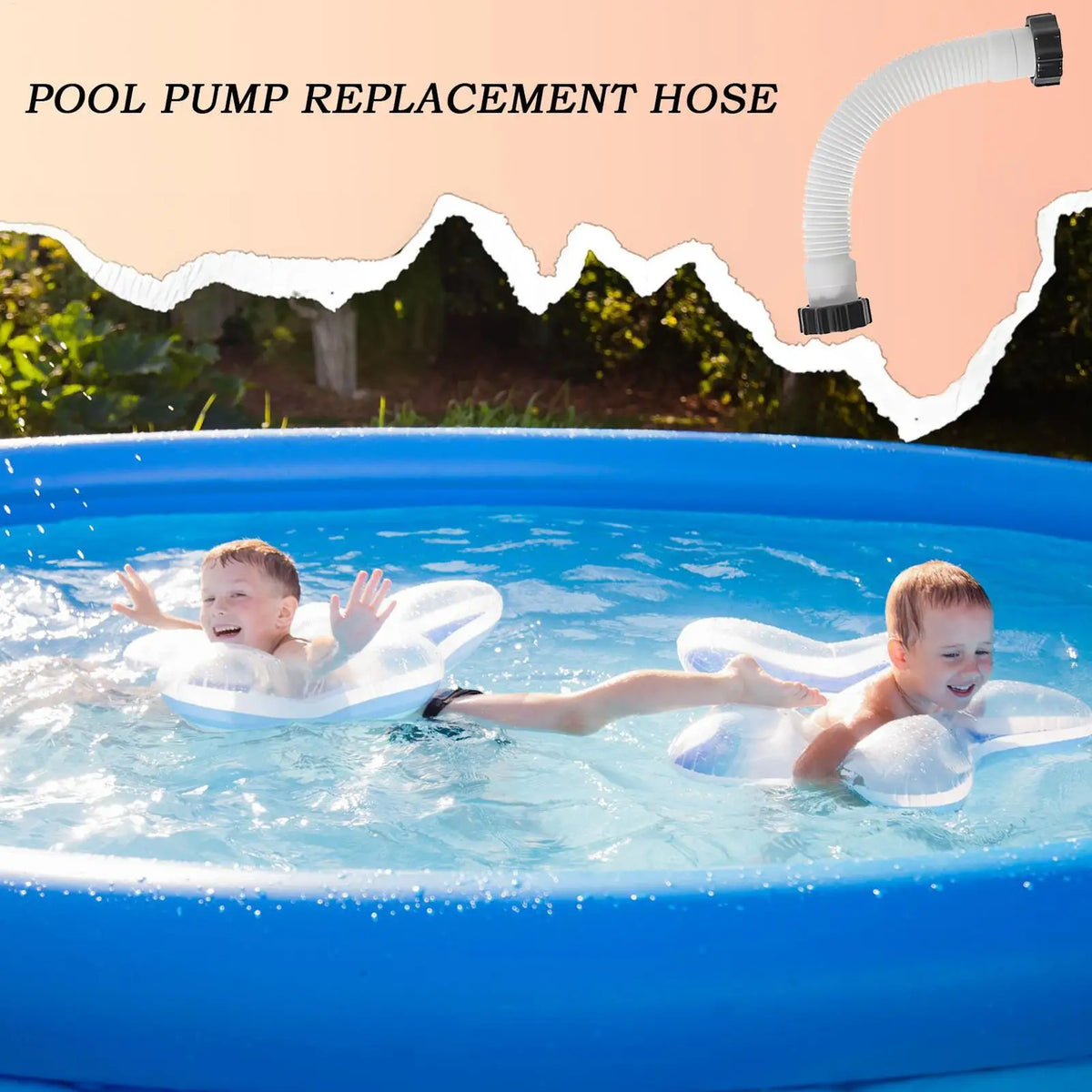 Pool Pump Filter Hose 59" Quick-Connect Sand Tank Replacement Pool Filter Hose Nixie