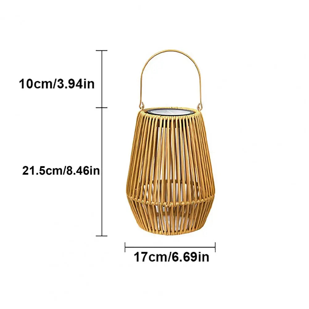 Woven Solar Lantern – Auto On/Off Outdoor Hanging Light Solar Outdoor Lantern Nixie