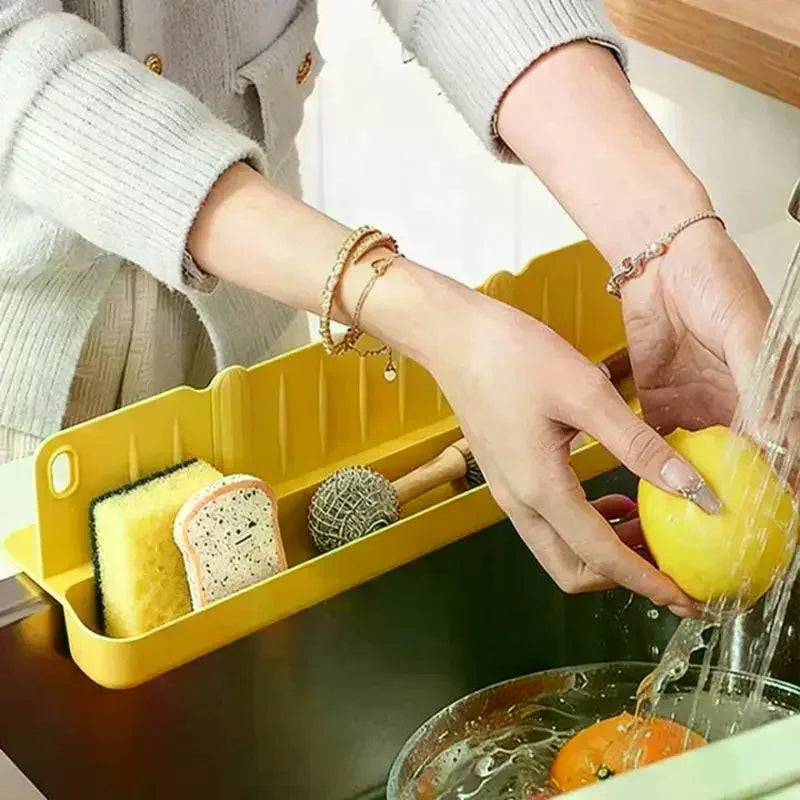Silicone Sink Splash Guard with Drain & Storage Tray Sink Splash Guard Nixie