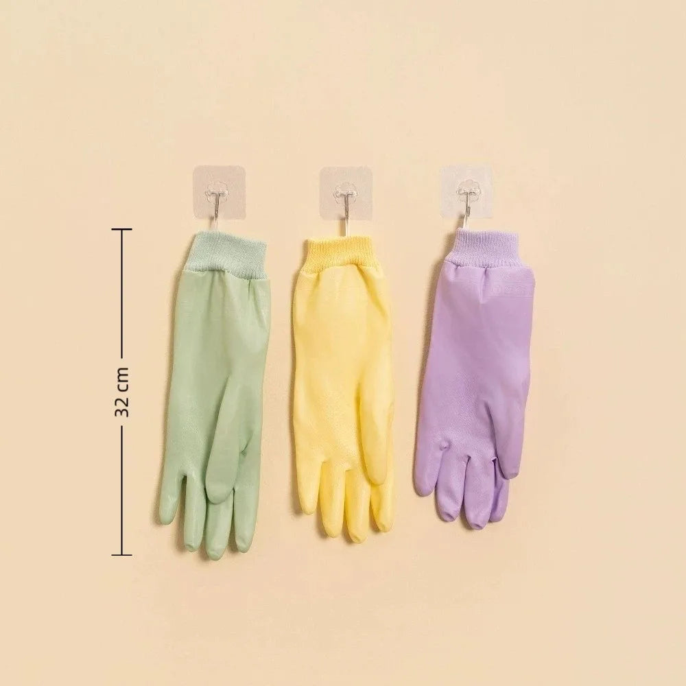 Thickened Rubber Dishwashing Gloves – Waterproof Kitchen Gloves