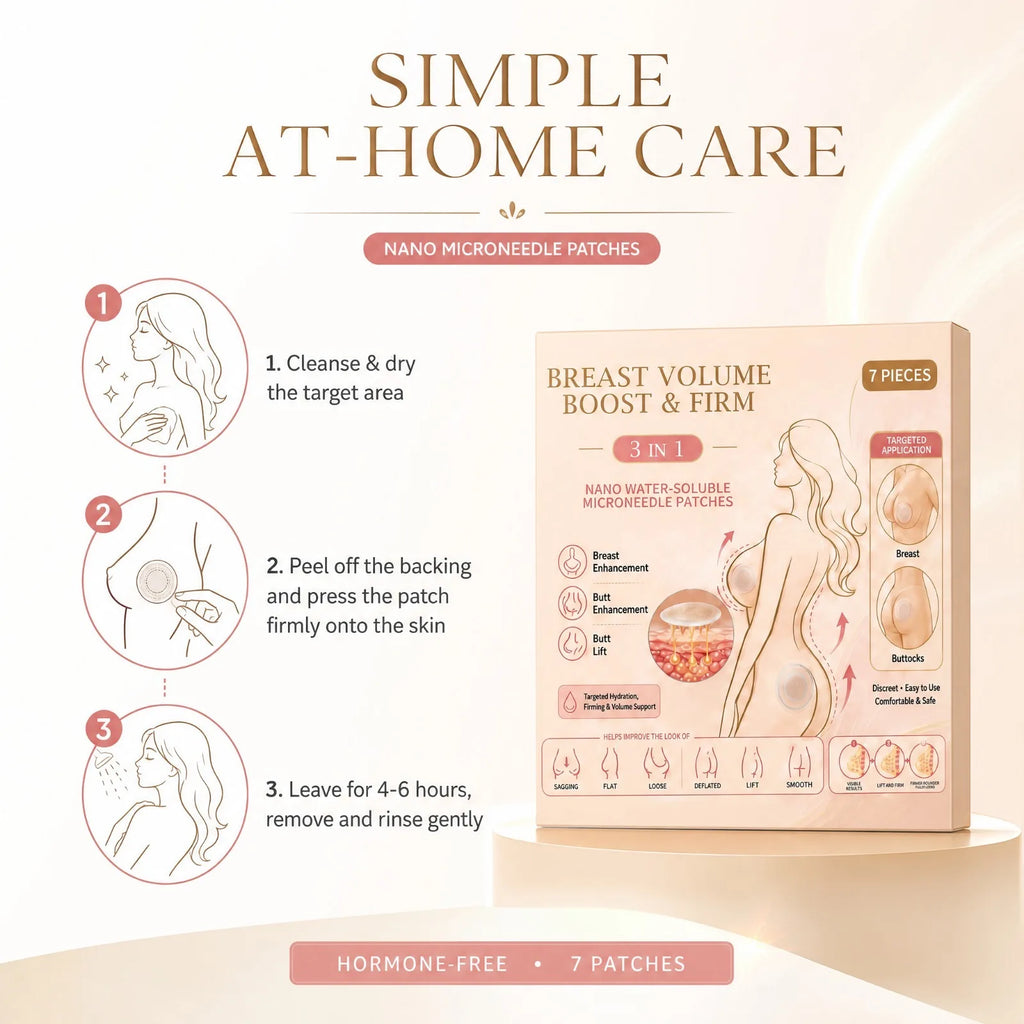 3-in-1 Bust & Hip Microneedle Patches – Hyaluronic Acid Collagen Body Microneedle Patches Nixie