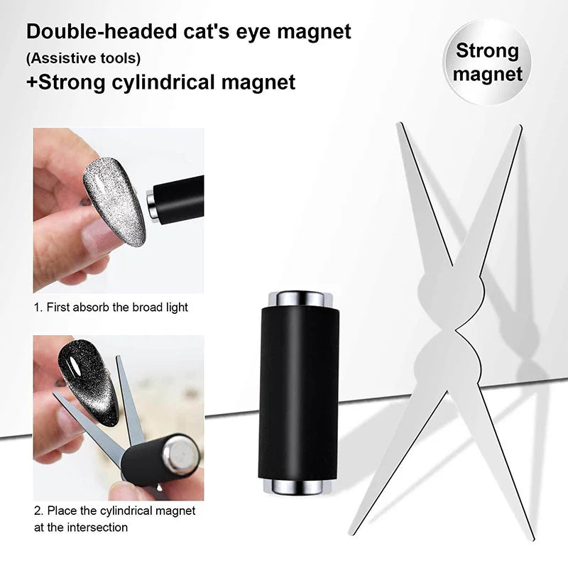 Y-Shaped Cat Eye Nail Magnet Tool – French Gel Polish DIY Nail Art Magnet Nixie