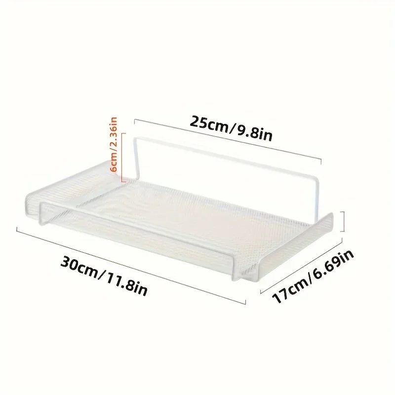 No-Drill Stainless Steel Wall-Mounted Router & WiFi Shelf Wall Storage Shelf Nixie