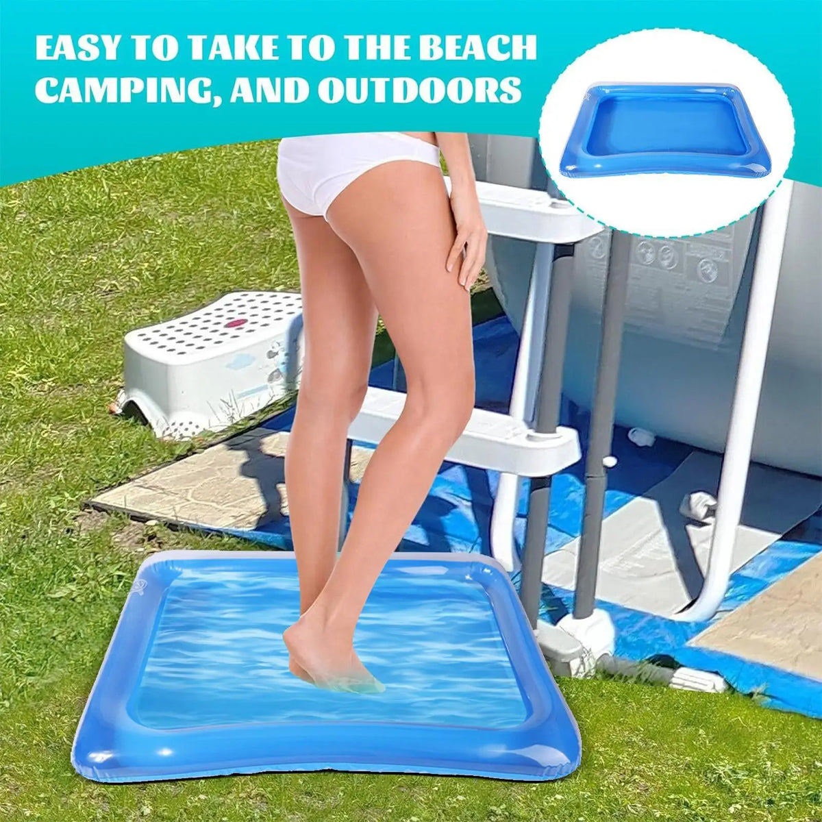 Inflatable Pool Foot Wash Basin – Portable Foot Bath Inflatable Foot Bath Nixie